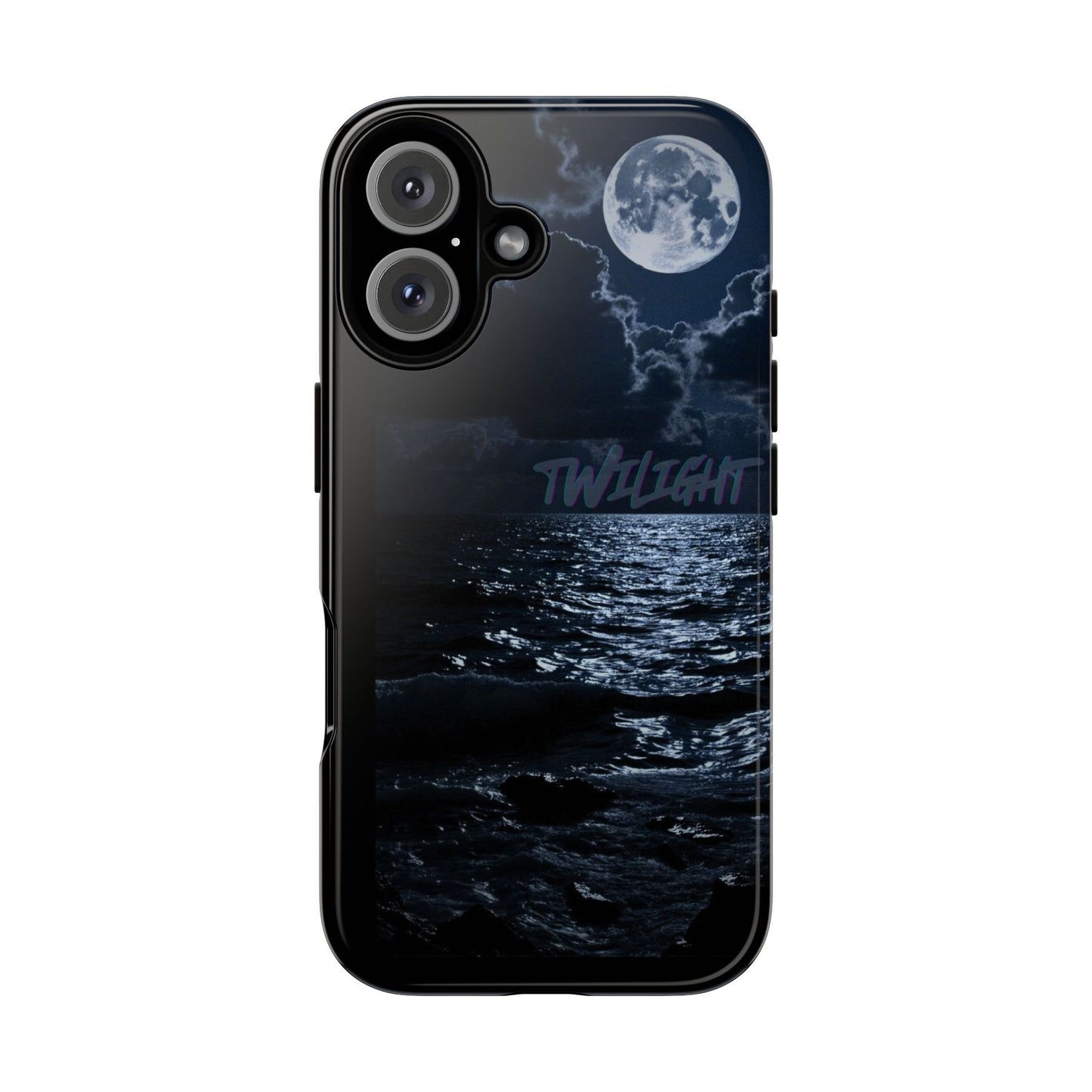 Tough Cases, iPhone Case with Twilight Name, Black, Glossy, Perfect Gift, Very Cool Design, Protective Phone Cover, Personalized Cell Phone