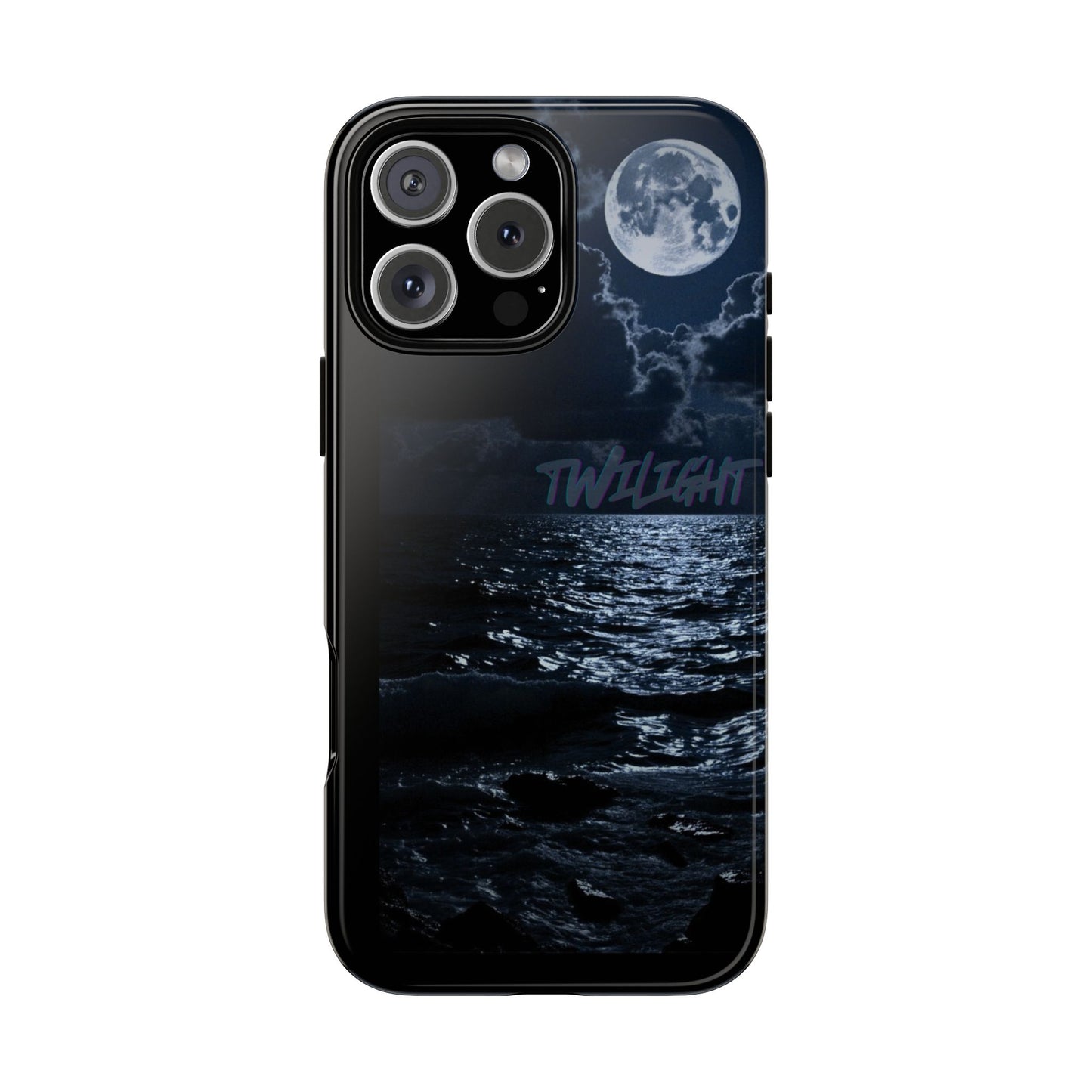 Tough Cases, iPhone Case with Twilight Name, Black, Glossy, Perfect Gift, Very Cool Design, Protective Phone Cover, Personalized Cell Phone