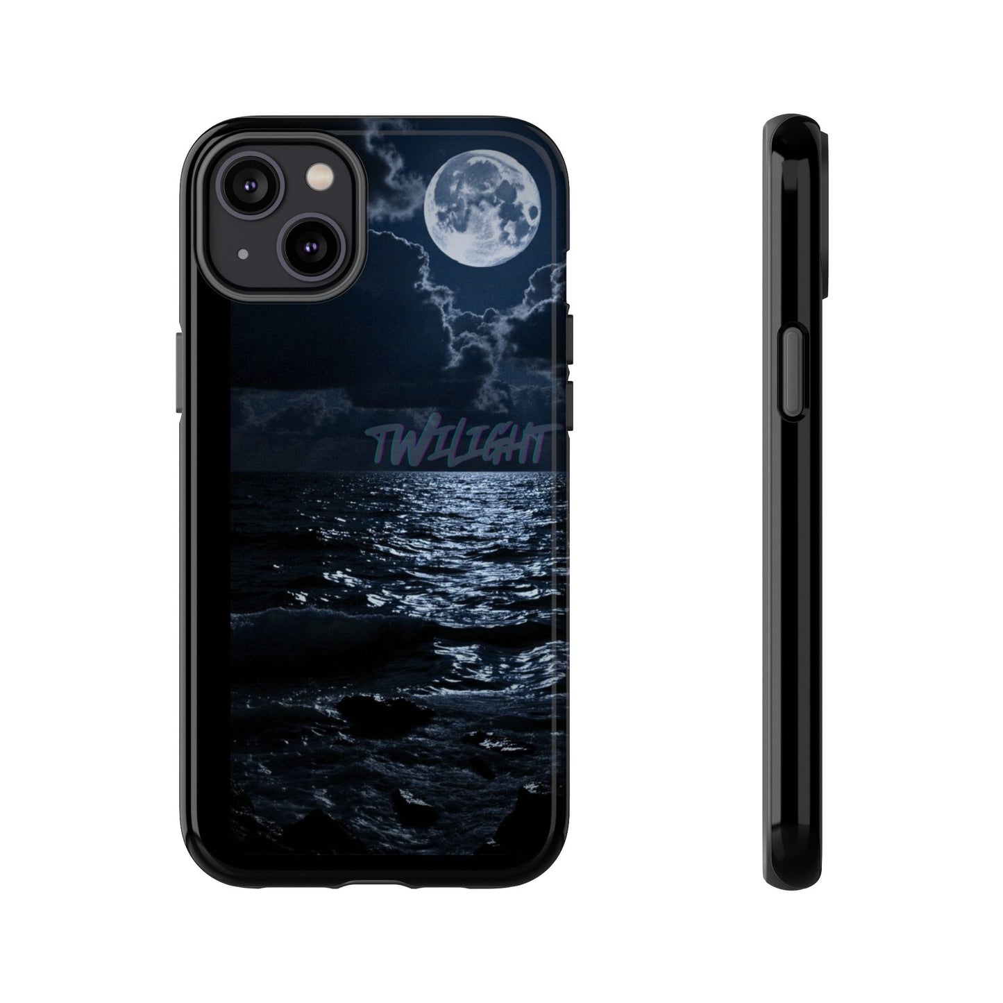 Tough Cases, iPhone Case with Twilight Name, Black, Glossy, Perfect Gift, Very Cool Design, Protective Phone Cover, Personalized Cell Phone