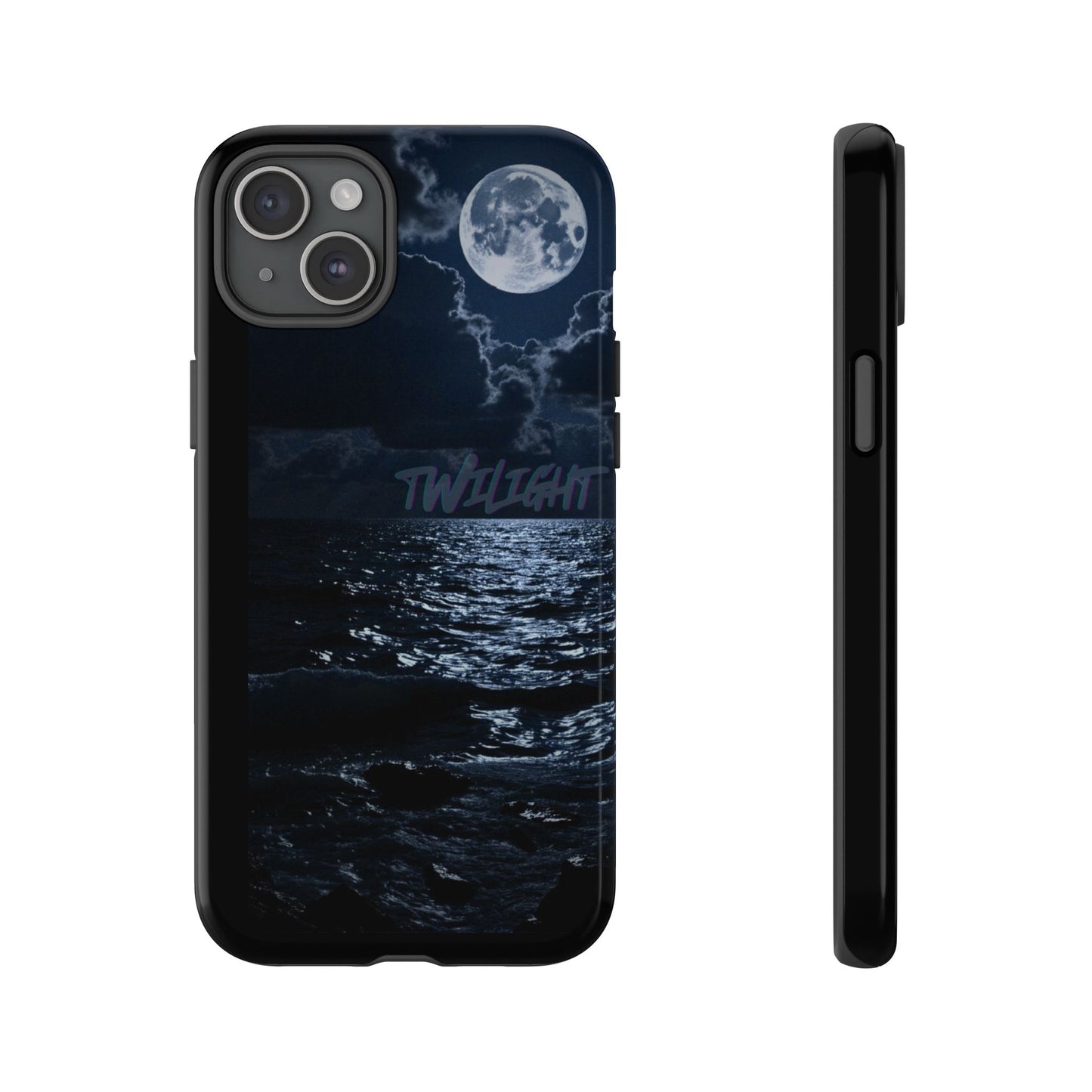 Tough Cases, iPhone Case with Twilight Name, Black, Glossy, Perfect Gift, Very Cool Design, Protective Phone Cover, Personalized Cell Phone