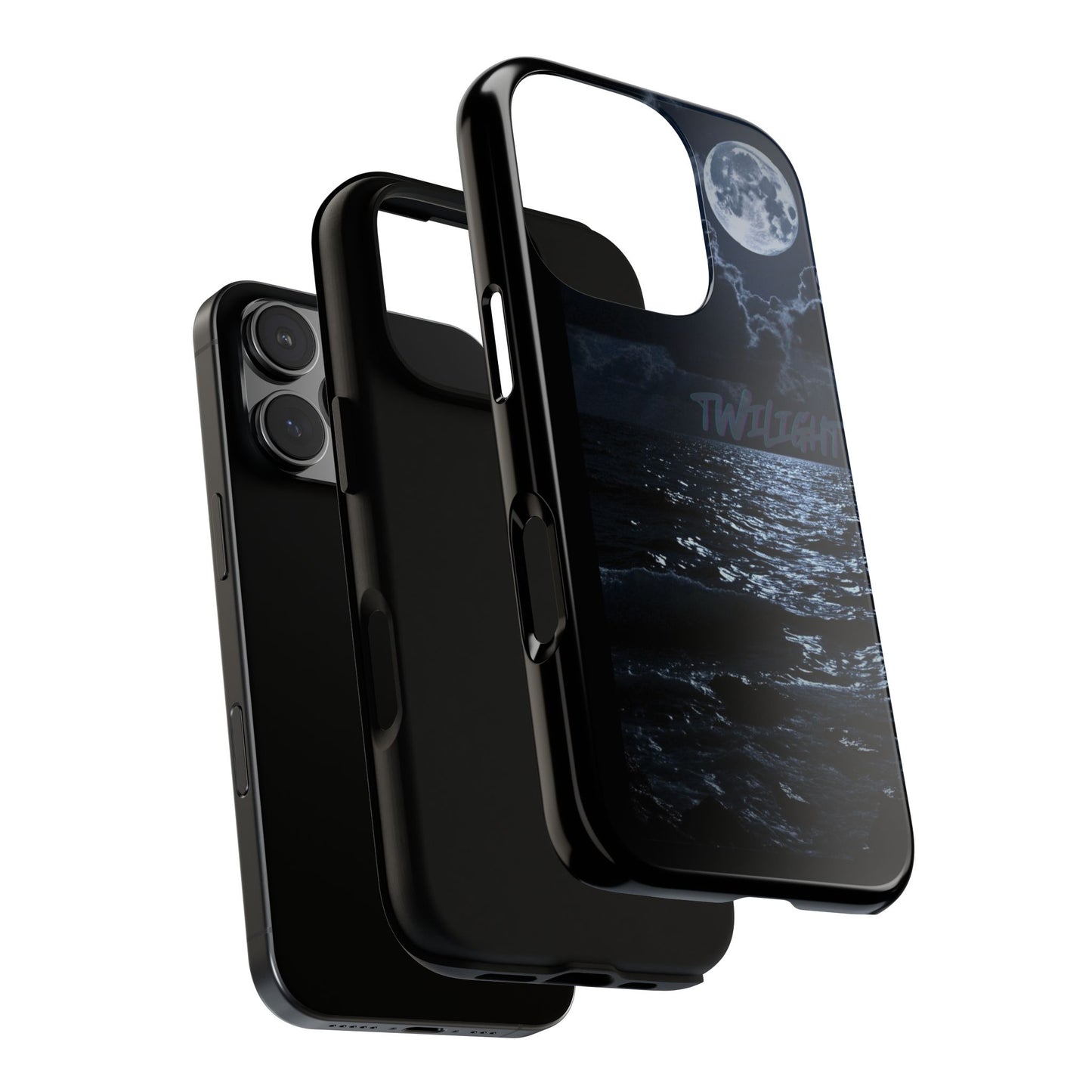Tough Cases, iPhone Case with Twilight Name, Black, Glossy, Perfect Gift, Very Cool Design, Protective Phone Cover, Personalized Cell Phone
