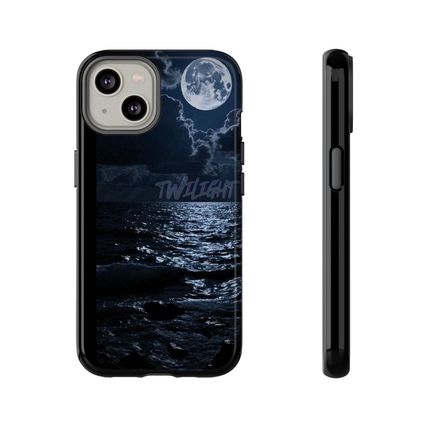 Tough Cases, iPhone Case with Twilight Name, Black, Glossy, Perfect Gift, Very Cool Design, Protective Phone Cover, Personalized Cell Phone