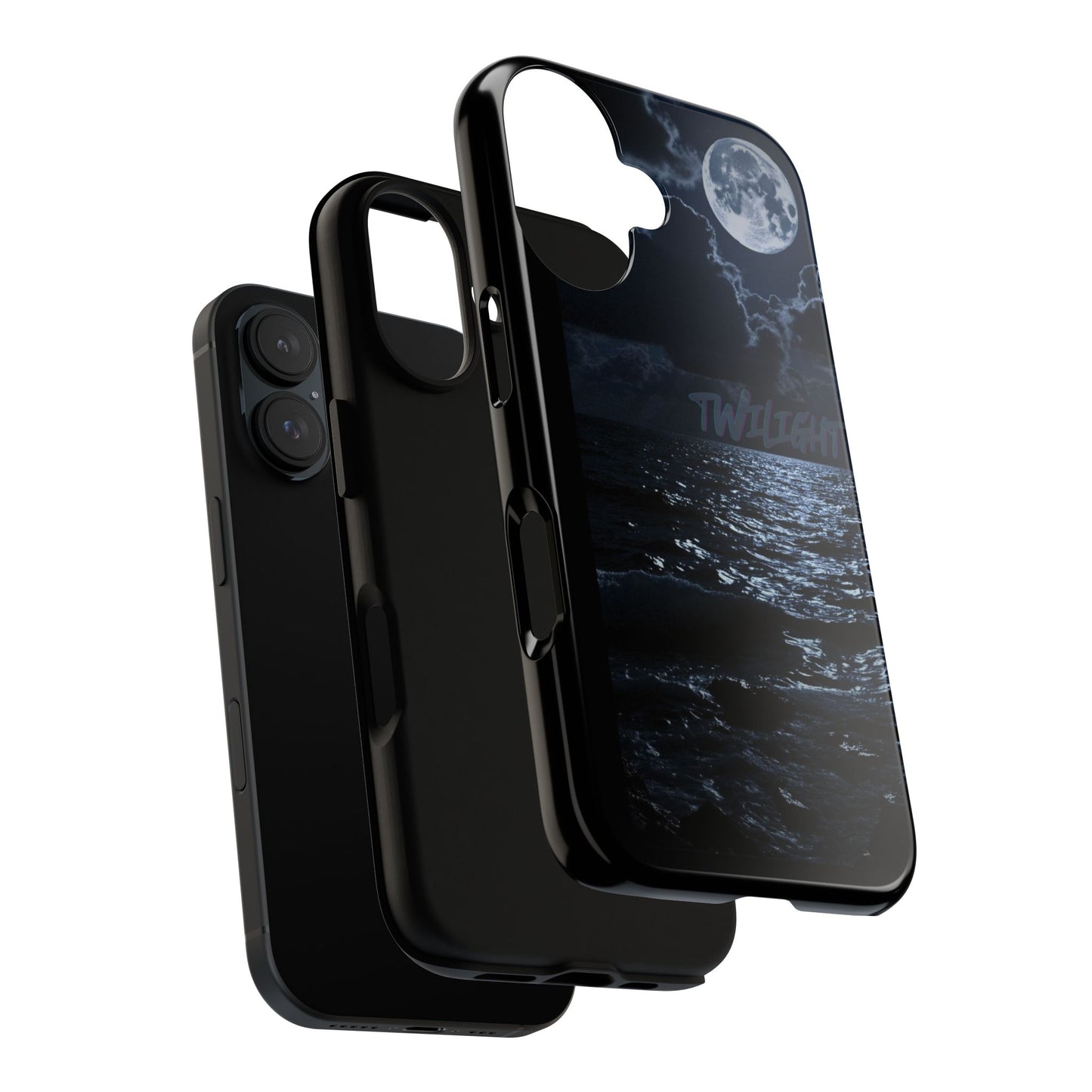 Tough Cases, iPhone Case with Twilight Name, Black, Glossy, Perfect Gift, Very Cool Design, Protective Phone Cover, Personalized Cell Phone