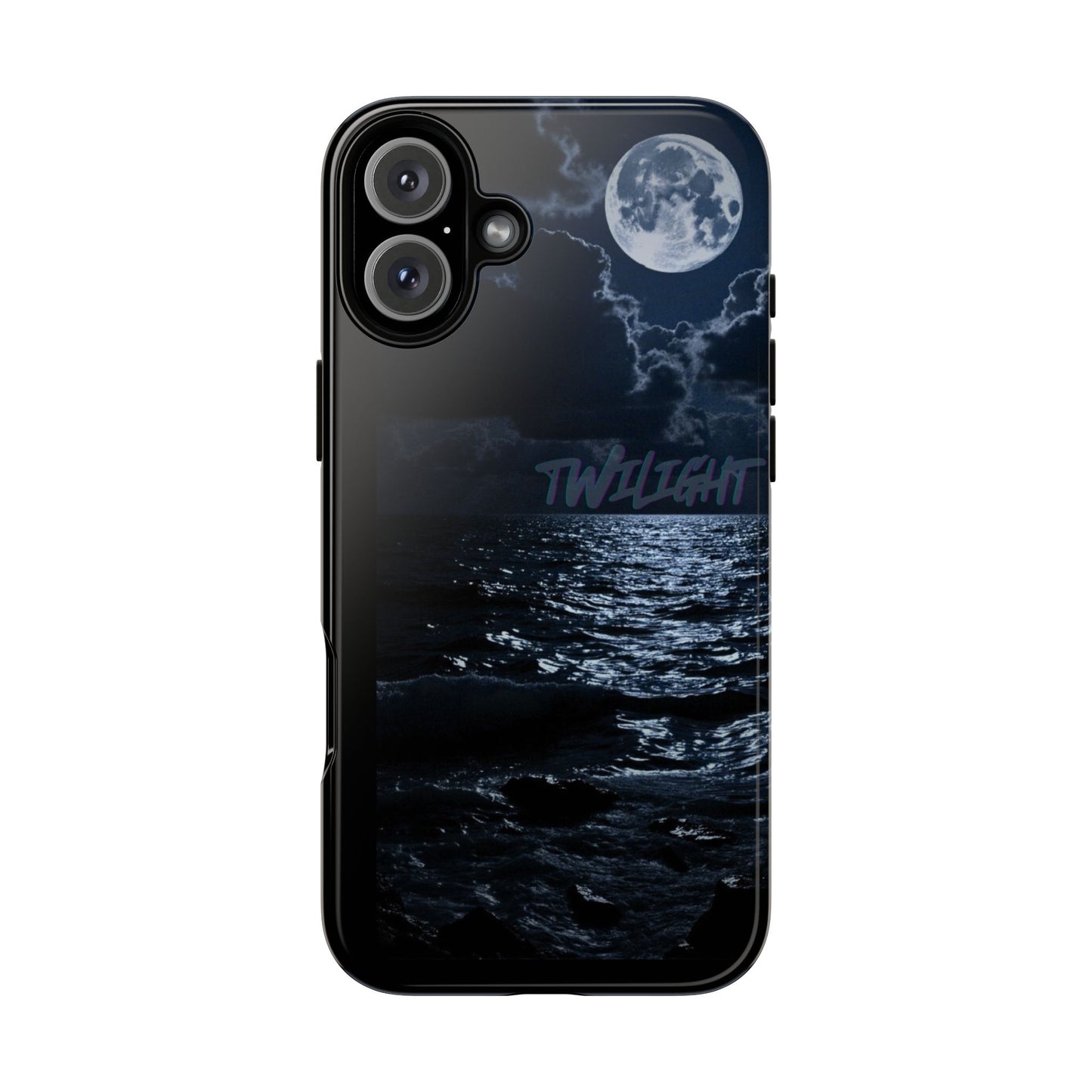 Tough Cases, iPhone Case with Twilight Name, Black, Glossy, Perfect Gift, Very Cool Design, Protective Phone Cover, Personalized Cell Phone