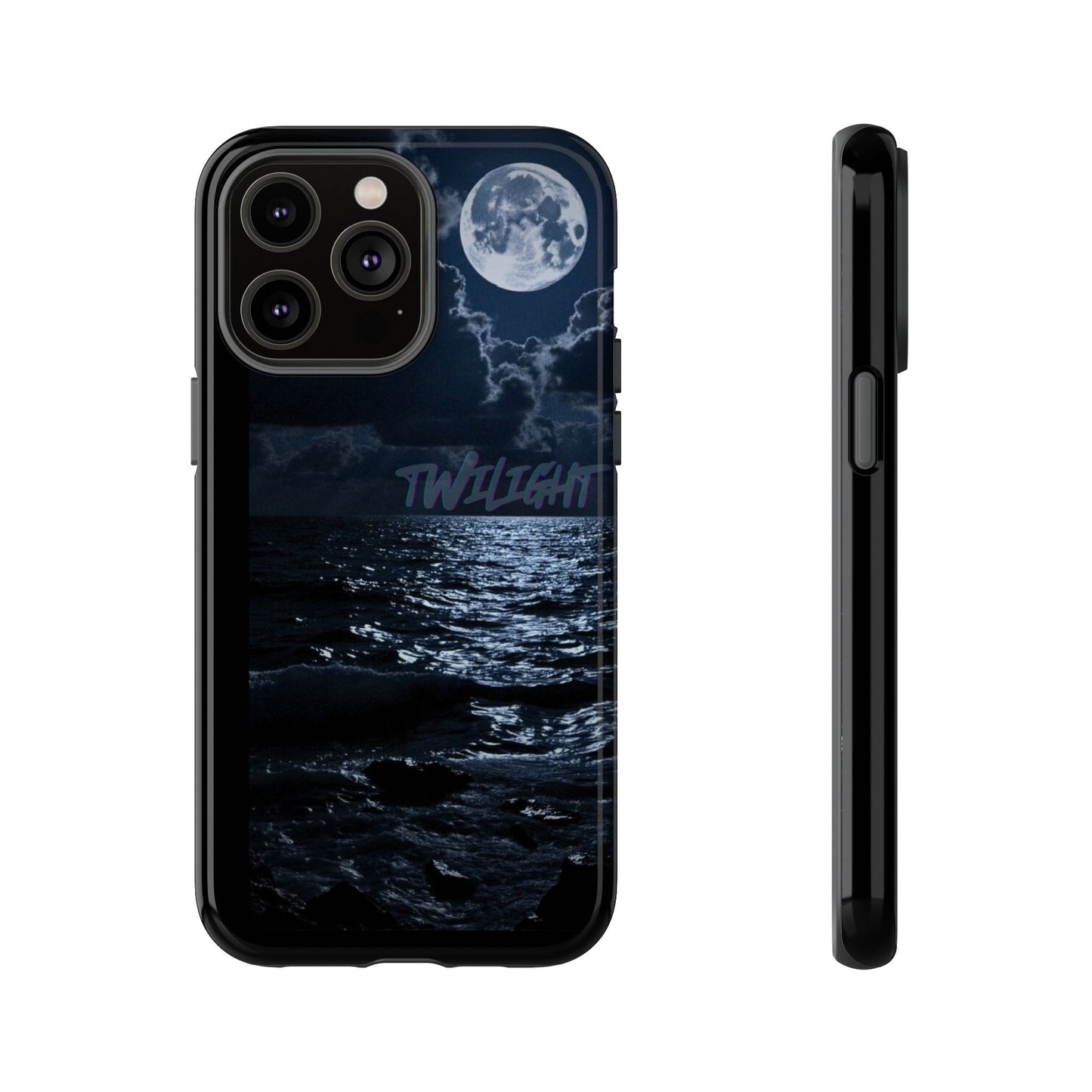 Tough Cases, iPhone Case with Twilight Name, Black, Glossy, Perfect Gift, Very Cool Design, Protective Phone Cover, Personalized Cell Phone