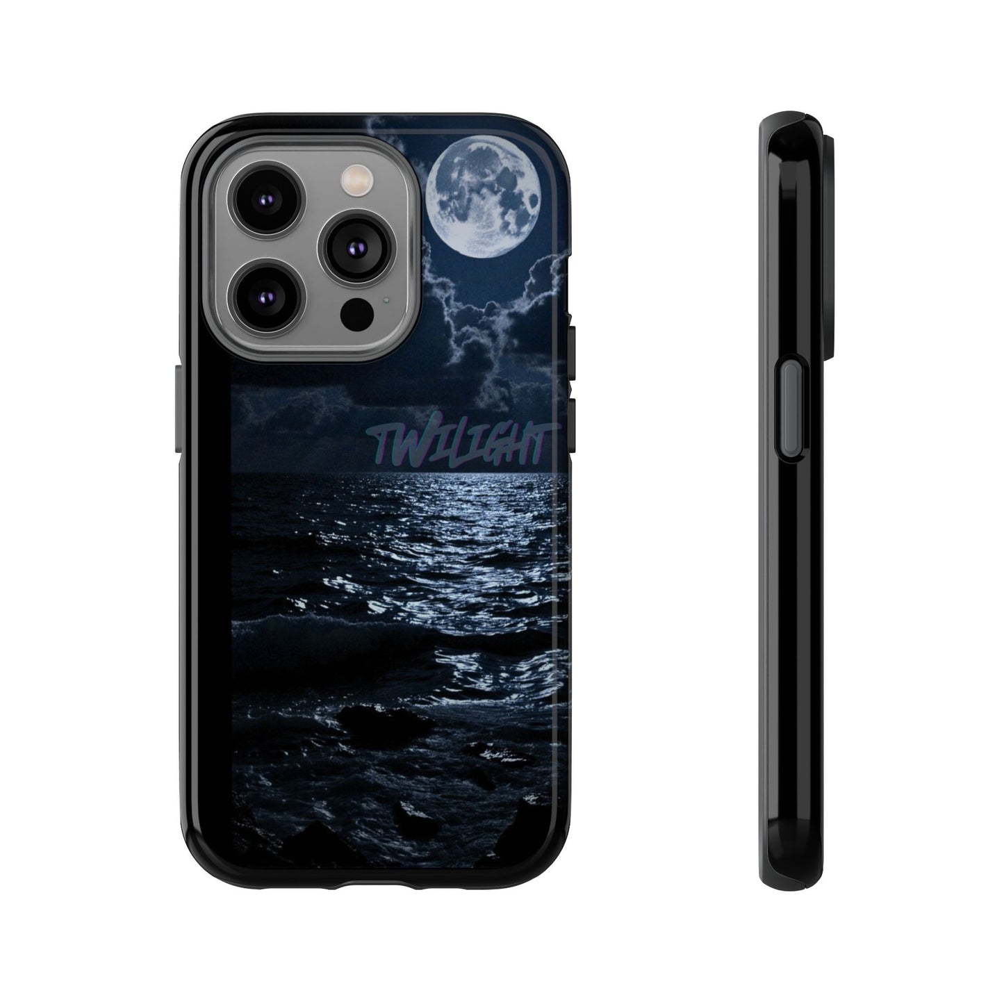 Tough Cases, iPhone Case with Twilight Name, Black, Glossy, Perfect Gift, Very Cool Design, Protective Phone Cover, Personalized Cell Phone